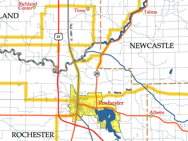 Fulton county map snippet