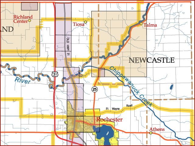 Fulton County map snippet