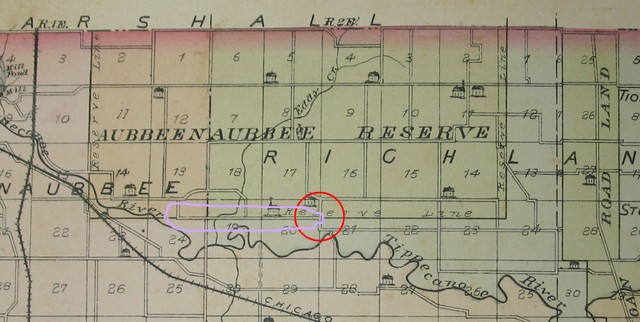 Map portion from 1883 Fulton County atlas