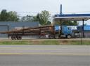 Log-hauling trucks