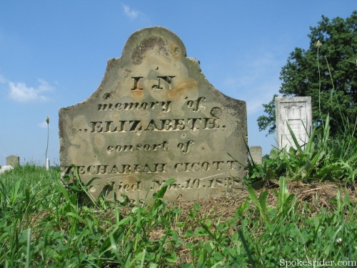 in-warren-cicott-8027 Elizabeth Cicott gravestone in the Independence Cemetery.