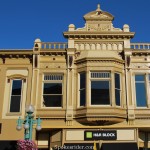 On the northeast corner of Main and Church streets, across from the historical museum On the northeast corner of Main and Church streets, across from the historical museum