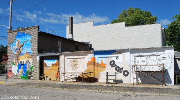 Happy Times mural in Greens Fork