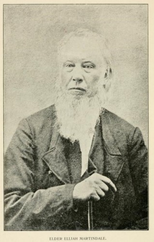 Portrait of Elijah Martindale from his published autobiography