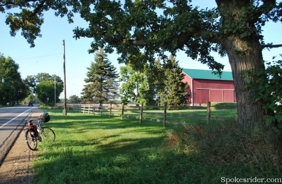 Barn on land north of Richland that was originally entered by John H Adams