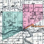 Snippet of Huntington County (IN) atlas from 1879