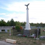 The Civil War monument for which the town was named has been moved to the relocated cemetery.