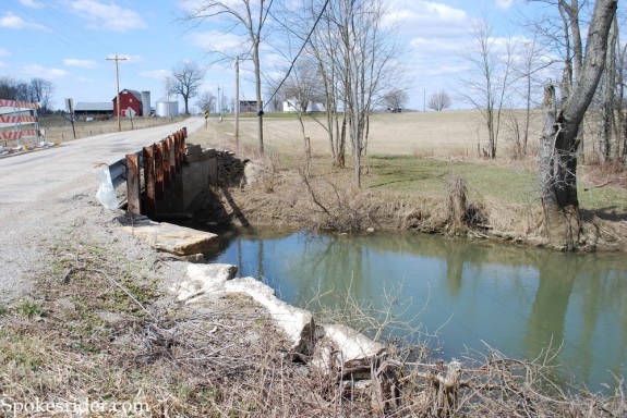 Greenville Treaty Line crosses Rush Creek